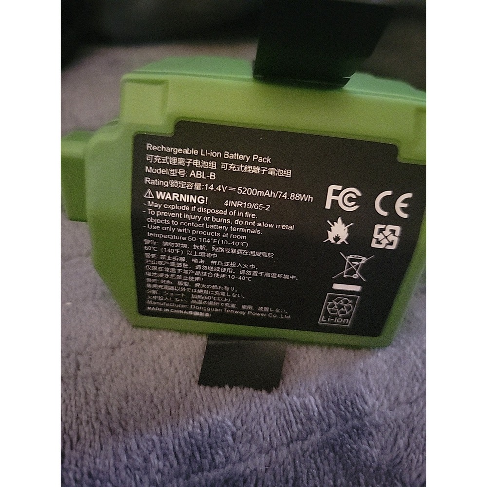 ABL B for iRobot Roomba S9 9150 S9+S9550 9550 + S9 Plus S955020 S9550 14.4V 48wh